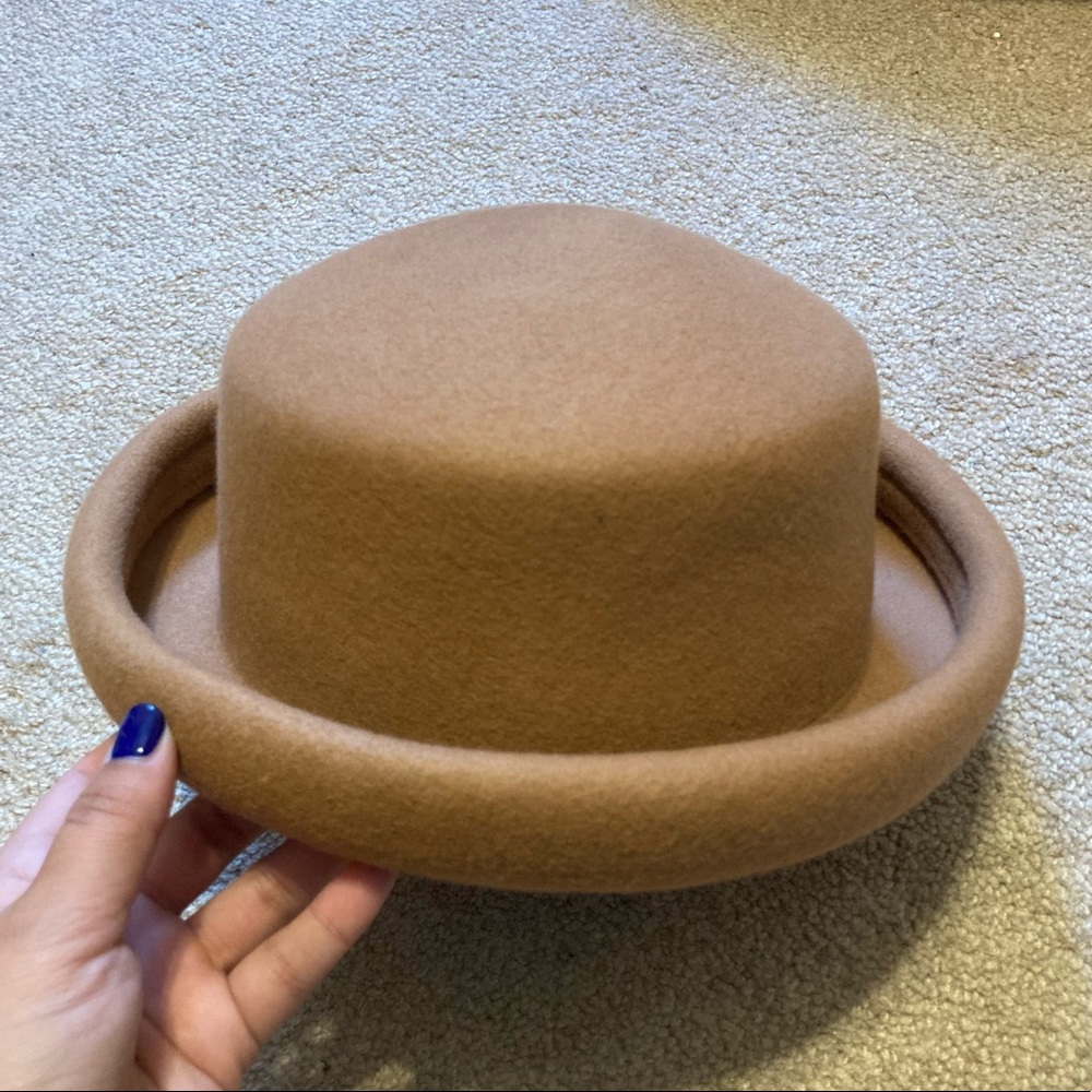 Vintage 100% felt bowler style hat